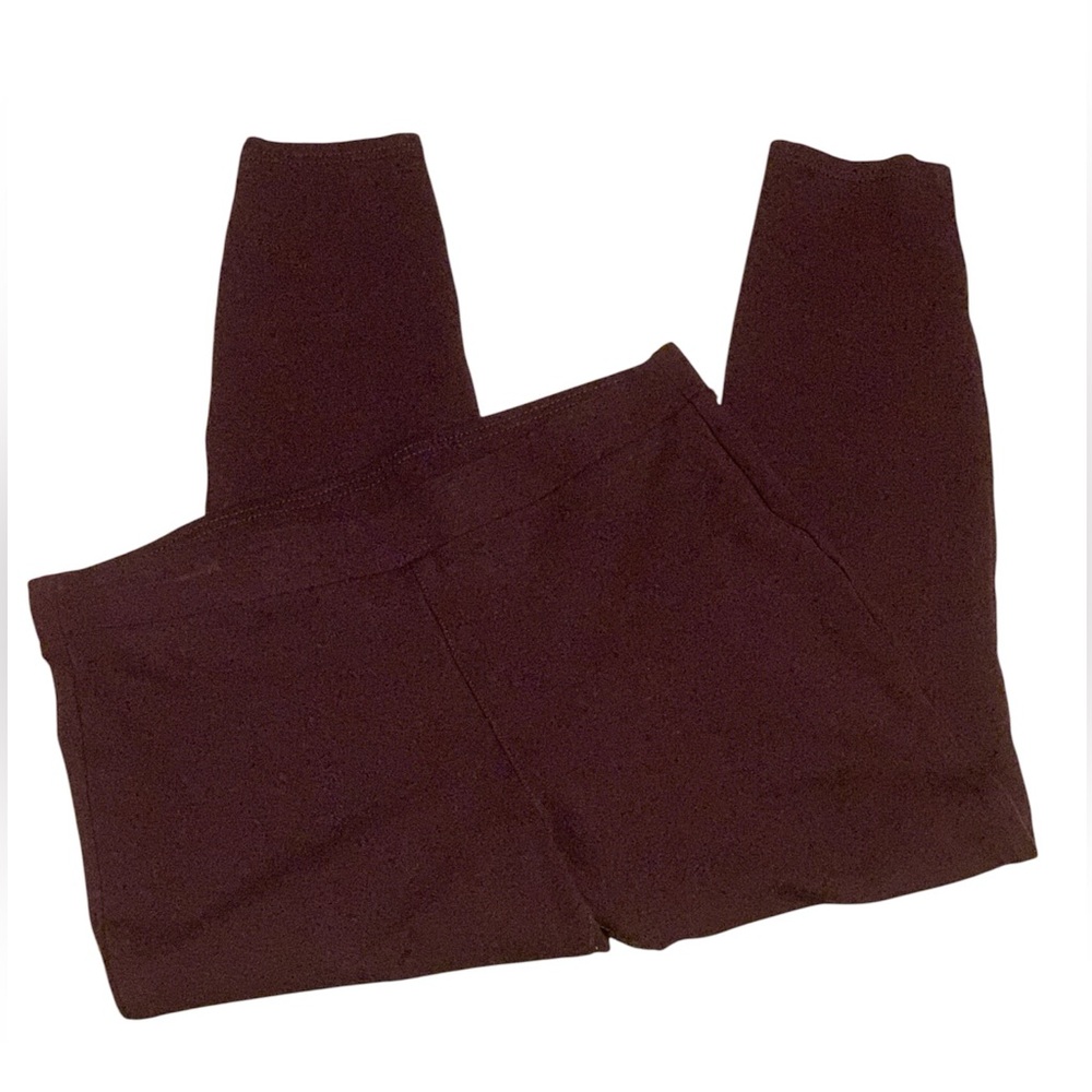 ANA JCPenney Purple Eggplant Burgundy Knit Pull On Skinny Pants Size L